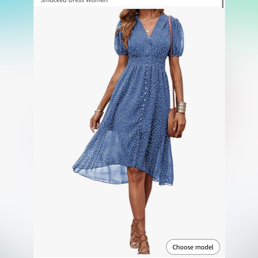 PrettyGarden Blue Polka Dot Dress